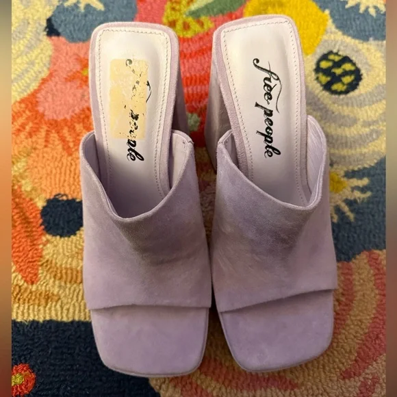 Free People Margo Daring Violet Suede Mule - Picture 6 of 8